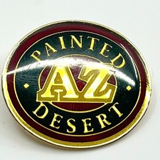 Vintage Painted Desert AZ Arizona Souvenir Pin Gold Tone Enamel Retro Travel