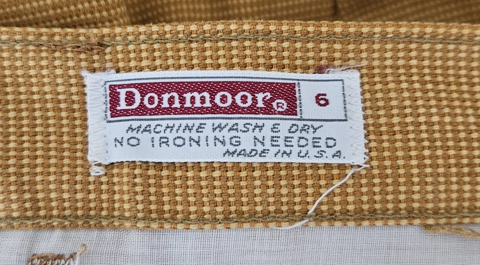 Pantalones Cortos Donmoor Vintage Años 60 Años 70 Amarillo Mostaza Niños Talla 6 Foto 3 de 4