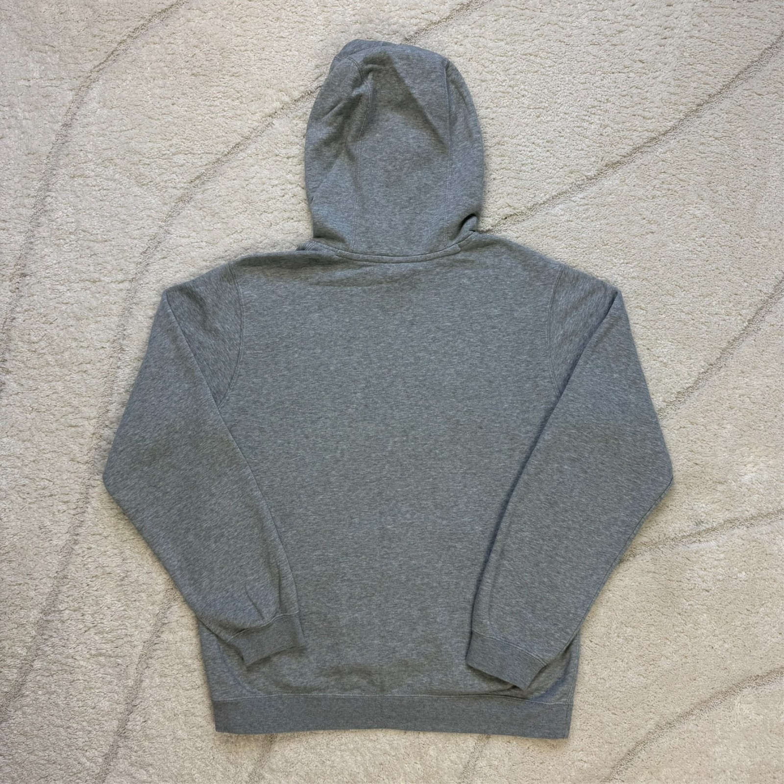 Vintage Nike Club Spellout Grey & Red Oversized Size Medium Pullover Hoodie image 8