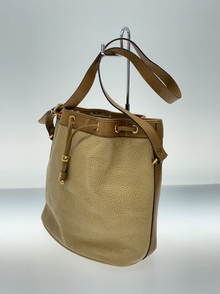 Dior beige leather shoulder bag plain design imported from Japan