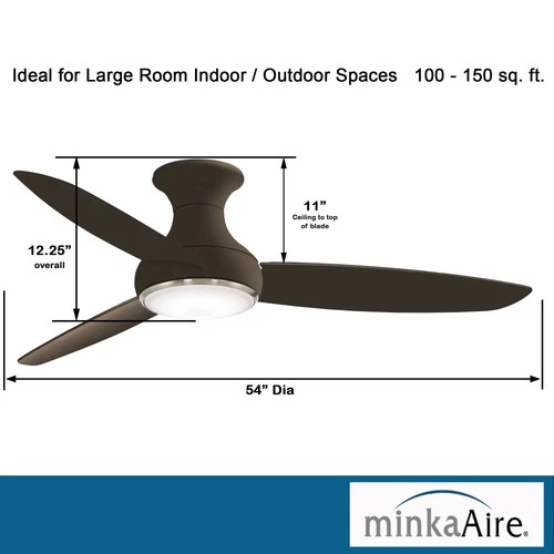 Minka Aire Concept III 54"  - Oil Rubbed Bronze 3-Blade - Picture 3 of 5