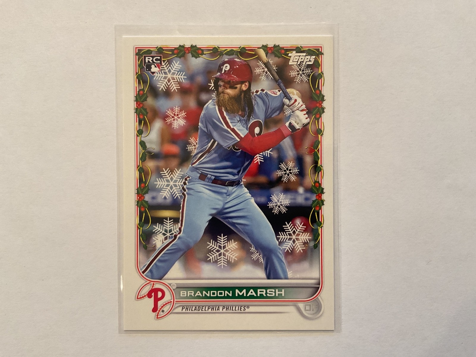 Brandon Marsh 2022 Topps Holiday Rookie Card # HW-66 Phillies