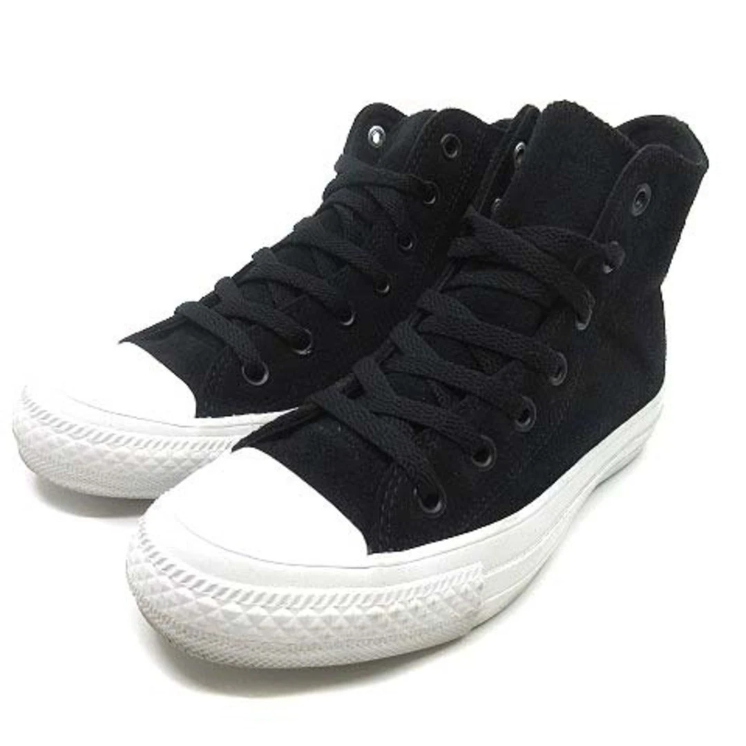 SNEAKERS CONVERSE ALL STAR SCAMOSCIATE TAGLIO ALTO NERE 23CM US 4.0 JPN 23 MAX usate d588