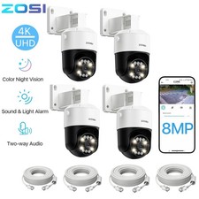 ZOSI 4x 4K 8MP PoE IP Add-on Security Camera Pan/Tilt Outdoor Color Night Vision