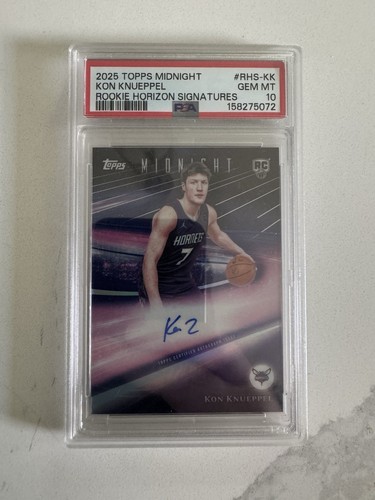 2025 Topps Midnight Kon Knueppel Rookie Horizon Signatures Auto PSA 10 POP 5 RC