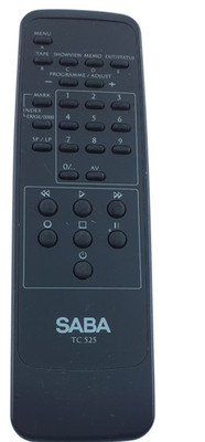 Saba TC 525  Fernbedienung für Videorecorder VR 6021 ,VR 6041 u.a.-Zustand gut