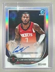 Cam Whitmore 2025 Bowman #BCA-CW Refractor Chrome Auto 3/499