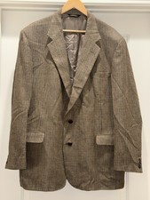Vtg Orvis 46L Wool Big Houndstooth Tweed USA Made Blazer Suit Jacket Sport Coat