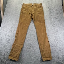 Gap Essential Khaki Pant Men's 32x36 Brown Cotton Chino Skinny Classic Preppy