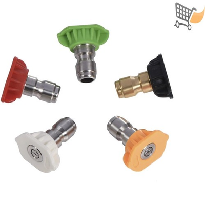 #ad Pressure Washer Nozzle Set Stainless Steel Plastic 1 4in Quick Connect 5pcs $17.98