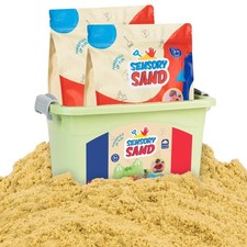 Sensory Sand 10 lbs Bulk, Moldable Indoor Play Sand, Brown - Kids Fun Activity 