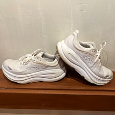 HOKA Bondi 9 Women  s White Mesh Running Sneaker US 7.5 B EU 39 1/3