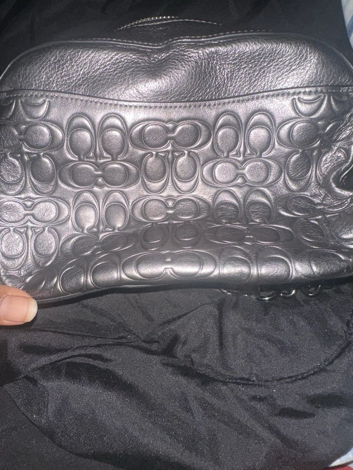 Bolso de hombro Hobo Coach Signature de cuero en relieve - Auténtico Foto 4 de 4