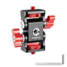 Red Aluminum Dual Head 1/4 Inch Screw 1/43/8 Inch DSLR Monitor Bracket