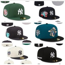 New York Yankees Baseball Fitted Hat Basic Cap Embroidered Logo ship in BOX