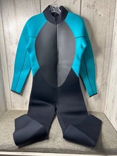 Realon Sports 5/4MM Neoprene Wetsuit Womens 2XL Black  Teal Full-Body Design