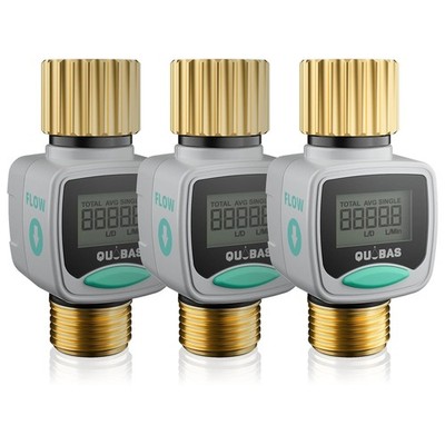 [3 Pack]  Water Flow Meter for RV and Garden Hose,  Measure Water Usage