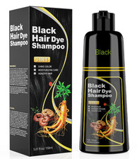 Black Hair Dye Shampoo 3 in 1 for Women/Men for Gray Coverage Instant Hair Color