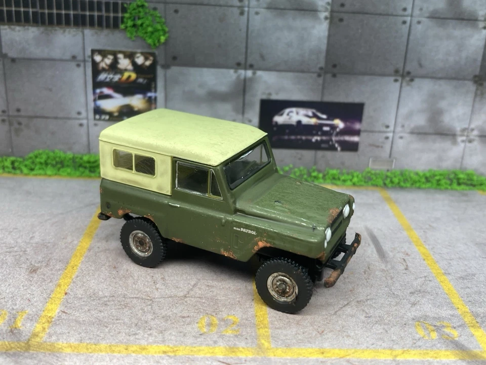 Camión Nissan Patrol 1980 4x4 oxidado desgastado personalizado 1/64 diecast granero encontrar Foto 3 de 4