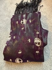 NWT Disney Scarf - Jack Skellington Purple And Silver Metallic