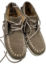 Justin 6.5 Teepee Fringe Round Toe Moccasin Booties Womens  Casual Boots Boho