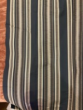Navy and tan Striped Upholstery 9/yard