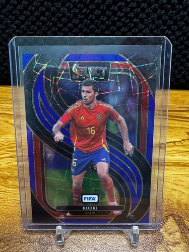 2024-25 Panini Select Fifa - Mezzanine Rodri #189 Blue Lazer Prizm