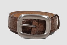 rrp1800$ PRADA Belt BROWN Genuine Сrocodile zilli Belt 90/36  Authentic