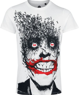 Batman T-Shirt Herren The Joker - Jokerfly weiß