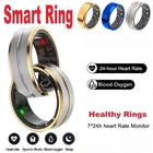 Size 7-12 Smart Health Ring Heart Rate Sleeping Fitness Tracker IP68 Waterproof