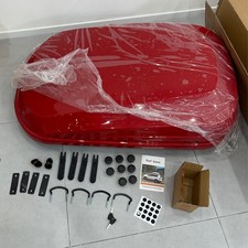 400 Litre Red Car Roof Top Box 75KG Large Luggage Box Camping Travel With Keys