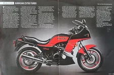 1984 Kawasaki ZX750 Turbo 2-page AMA Hall of Fame centerfold for framing 11x17