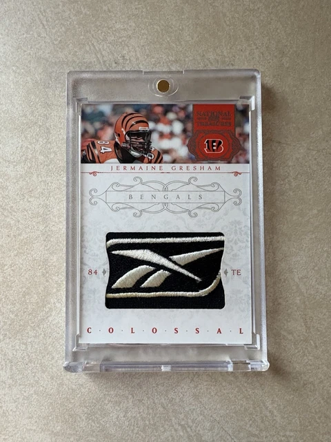2012 Panini NT Colossal Jermaine Gresham Game Used Reebok Logo 1/1! Bengals!