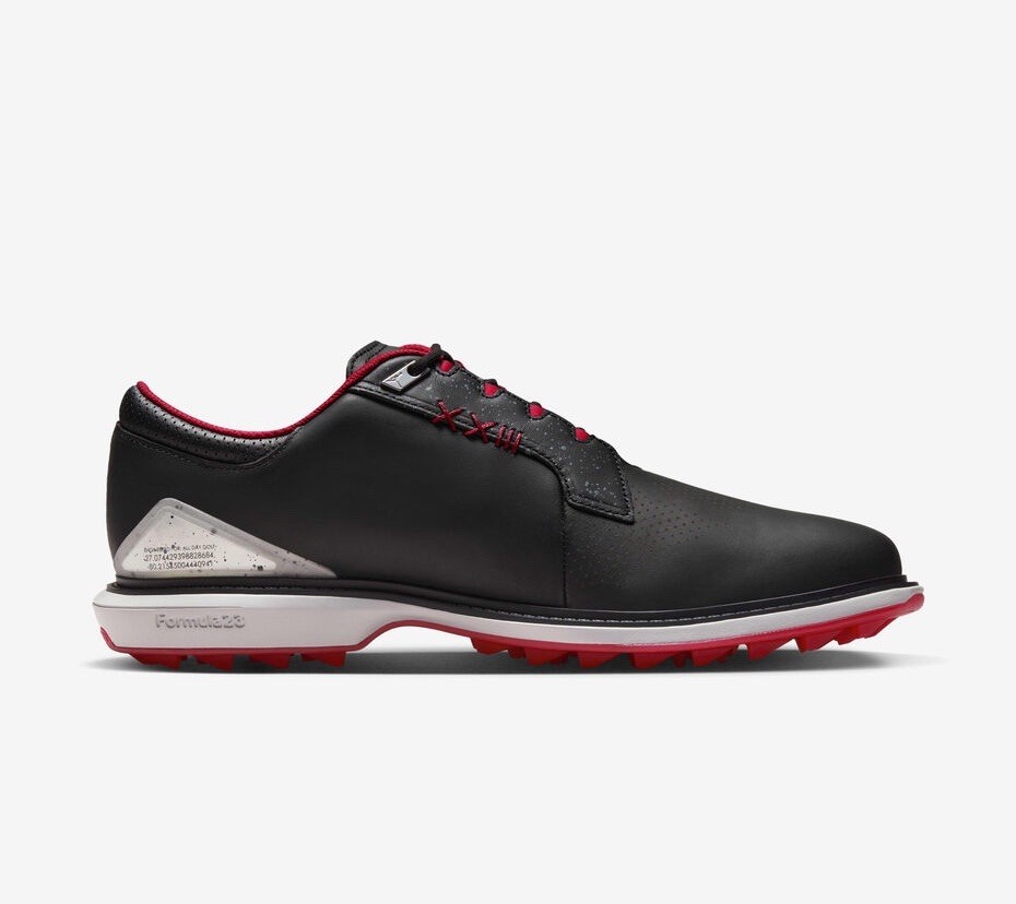Nike Air Jordan ADG 5 Golf Shoes Black Fire Red Men's Sz 7.5