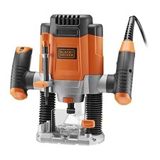 BLACK+DECKER KW1200EKA-QS Elettrofresatrice con Accessori in Valigetta, 1200 W, 