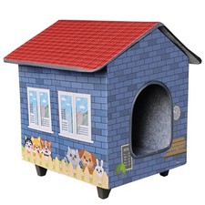 Heated Cat House for Outdoor with Elevated Base,Heated Kitty House for Outsid...