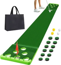 Golf Putting Game Set with Front Border for Indoor & Outdoor,Golf Putting Green