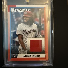 2025 Topps James Wood Rookie Retro 1990 Worn Relic Red Color Match Nationals RC