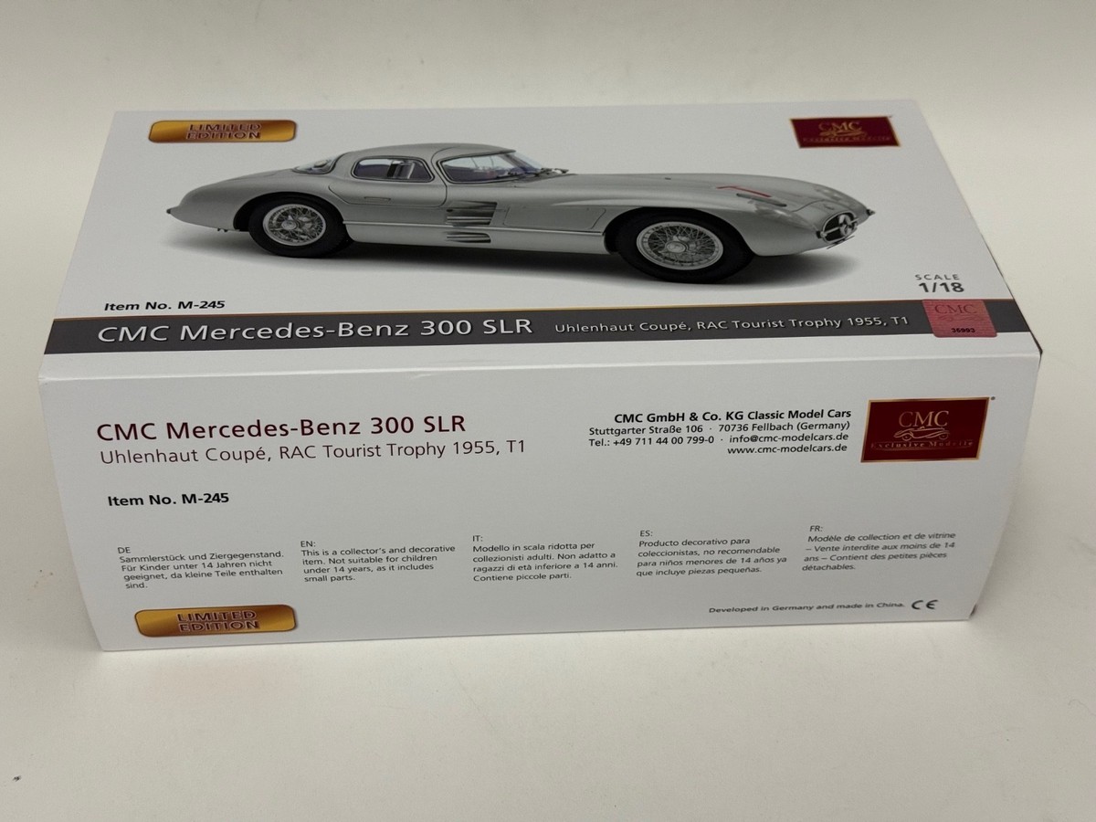 1/18 CMC Mercedes Benz 300 SLR Uhlenhaut Coupe, 1955 RAC Trophy M