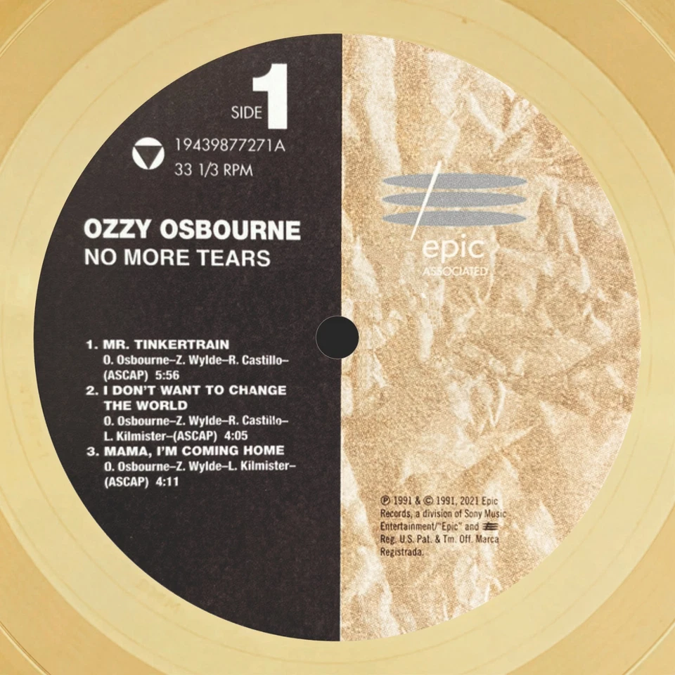 Ozzy Osbourne - No More Tears / LP Gold 12" / Souvenir in black fram / Rock - Image 2 of 4