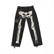 Junya Watanabe Comme des Garcons Type Hand Distressed Hand Painted Denim Jeans