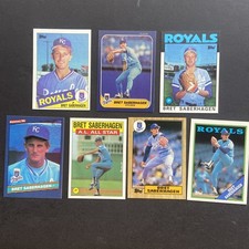 Bret Saberhagen - Lot of 7 - 1985 &amp; 1986 Topps, Donruss &amp; Fleer - KC Royals