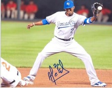 Alcides Escobar Royals Autographed 8x10 Photo with COA
