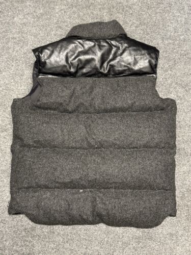 Penfield Wool Leather Goose Down Puffer Vest Men Small Fill Zip Snap Outdoor - Picture 2 of 8