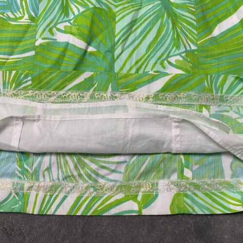 Lilly Pulitzer Dress Womens 6 Tessa Shift Green Sheen Fronds Place Embroidered - Picture 11 of 12