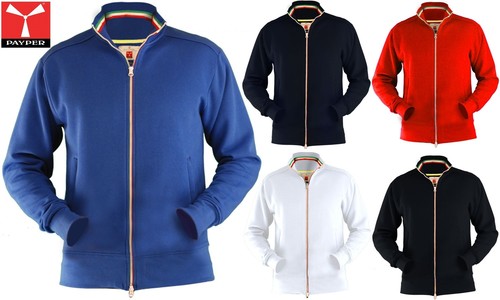 PAYPER Nazionale Felpa da Uomo con Zip intera Tricolore a Contrasto Manica  Lunga | eBay