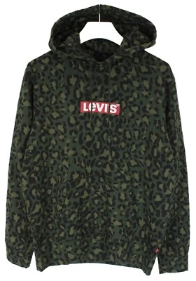 Levi's Sweat à Capuche Homme Camouflage Vert à Capuche Poche Kangourou - Photo 1/4