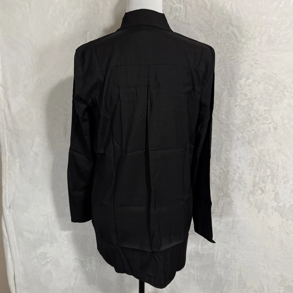 Artelier Nicole Miller Silk Blouse Top Size XS Long Sleeve Button Down Oversized - Image 2 of 4