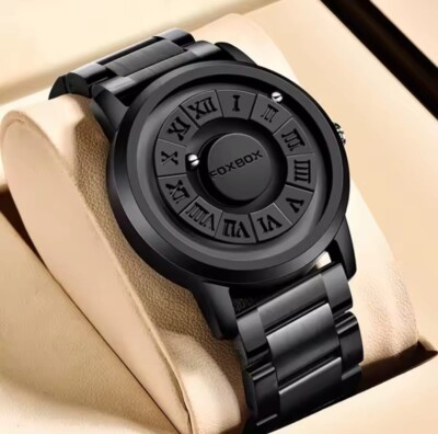 Luxus Herrenuhr magnetisch Quarz sportlich römische Ziffern