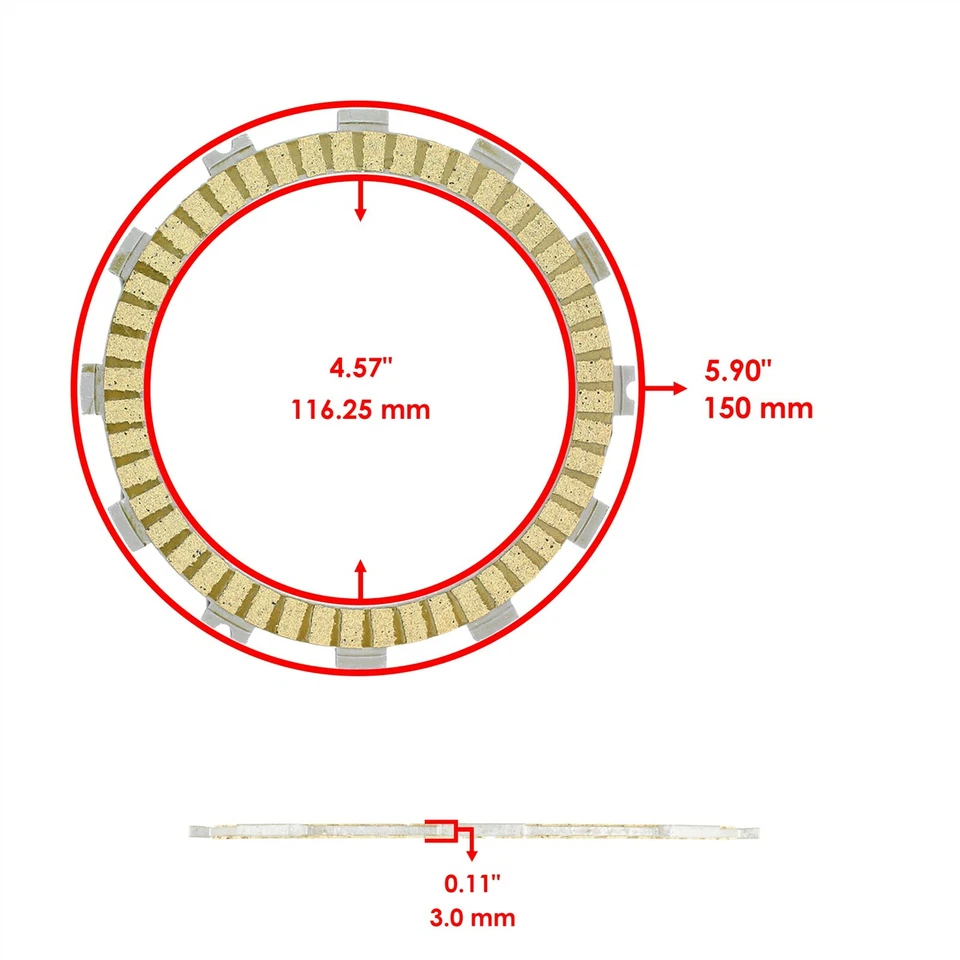 Фрикционные пластины сцепления для Suzuki SV650 2003 2004 - 2019 - Изображение 2 из 4